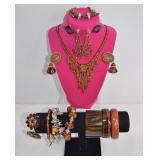 Jewelry Lot: Bracelets, Earrings & Necklace