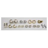 10 Pairs Gold & Silver Tone Earrings