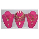 9 Necklaces + Shell Earrings Set