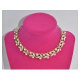 Coro Faux Pearl Gold Tone Necklace 16'