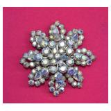 Vintage Aurora Borealis Rhinestone Brooch