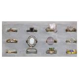 12 Pc Fashion Rings Mixed Sizes 3ï¿½8