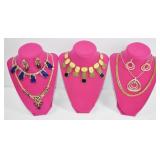 5 Necklaces + 2 Earrings Statement Lot