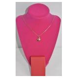 14K GF Pearl Floral Pendant w/ Chain