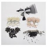 Beaded & Pearl Style Barrettes Lot