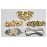 Gold Tone & Metal Barrettes Lot