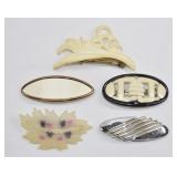 Vintage Ivory Tone Barrettes Lot