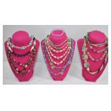 Mixed Material Necklace Lot Vintage