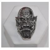 Menï¿½s Stainless Skull Ring Sz 8