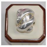 Signed Sterling Statement Ring Sz 7