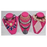 10 Pc Statement Fashion Necklace Lot