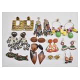 11 Pr Statement Earrings Mixed Styles Lot