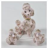 Vintage Japan Pink Poodle Family Set