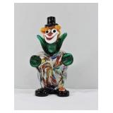 Murano Clown Art Glass Ashtray 9'