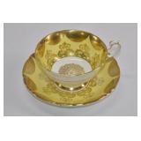Paragon Yellow & Gold Tea Cup & Saucer