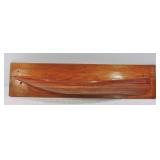 Carved Wooden Canoe Wall Shelf 34'