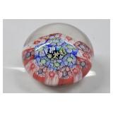 Italian Millefiori Art Glass Paperweight