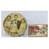 2 Vintage English Tins ï¿½ Cottage & Photo