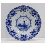 Delft Blue Windmill Plate 9.5'
