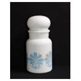 Belgian Milk Glass Apothecary Jar