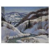 Tom Stone Laurentian Hills Oil on Board