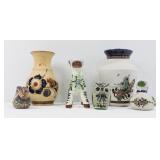 Mexican Pottery Vases & Folk Art Lot