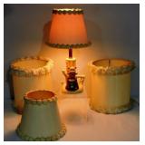 Vintage Teddy Bear Lamp w Shades