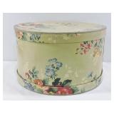 Vintage Floral Hat Box 12ï¿½ Round