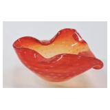 Murano Orange Art Glass Bowl