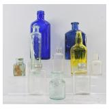 10pc Antique Apothecary Bottle Lot