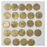 Vintage ï¿½ALLï¿½ Trade Tokens Lot 24 pcs