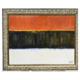 Gamil Wasef Untitled Abstract Horizon Oil Canvas