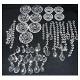 Crystal Prism Drops & Bobeche Lot