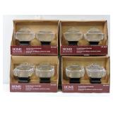 4 Sets Crystal Curtain Rod Finials NIB