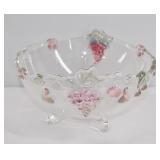Murano Style Art Glass Grape Bowl