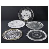 Assorted Decorative Glass Plates Lot