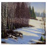 H Edwards Winter Landscape with Hounds