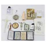 Religious Devotional Lot w Holy Bible Case