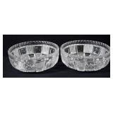 Pressed Glass Serving Bowls Pair