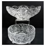 Pinwheel Cut Crystal Bowls Set