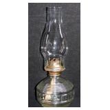 Vintage Glass Oil Lamp Diamond Windowpane