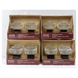 4 Sets Crystal Curtain Rod Finials NIB