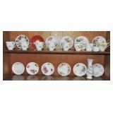 Assorted Decorative China Teacups, Saucers & Vase
