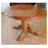 Solid Oak Round Pedestal Dining Table
