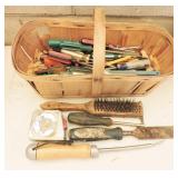 Basket of Assorted Hand Tools