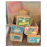 5 Assorted Wooden Produce Boxes