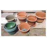 Assorted Plastic Planters Lot
