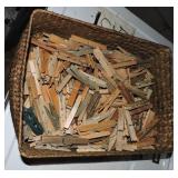 Vintage Wood Clothes Pins Lot