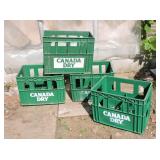 4 Vintage Canada Dry Plastic Bottle Crates