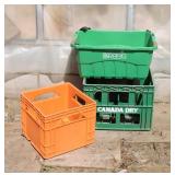 3 Assorted Storage & Beverage Crates